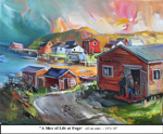 A Slice of Life at Fogo, Oil on Canvas